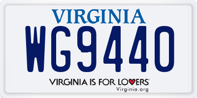 VA license plate WG9440