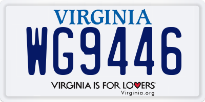 VA license plate WG9446