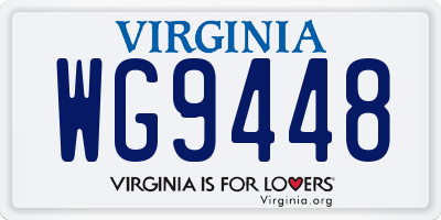 VA license plate WG9448