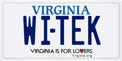 VA license plate WITEK