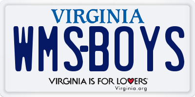 VA license plate WMSBOYS