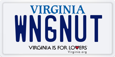 VA license plate WNGNUT