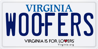 VA license plate WOOFERS