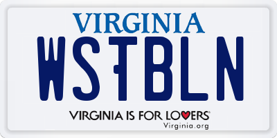 VA license plate WSTBLN