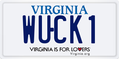 VA license plate WUCK1