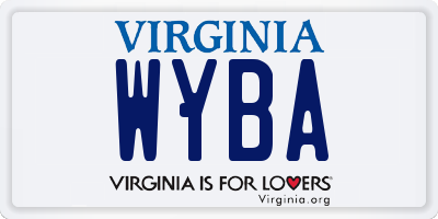 VA license plate WYBA