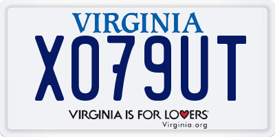 VA license plate X079UT