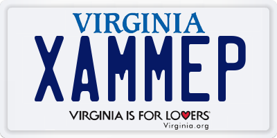 VA license plate XAMMEP