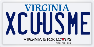 VA license plate XCUUSME