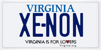 VA license plate XENON