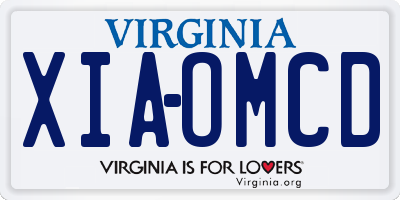 VA license plate XIAOMCD