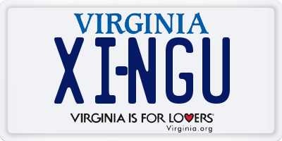 VA license plate XINGU