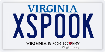 VA license plate XSPOOK