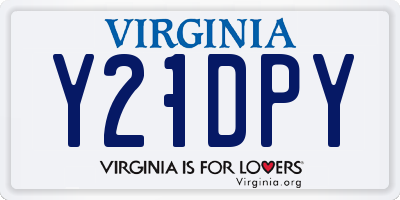 VA license plate Y21DPY