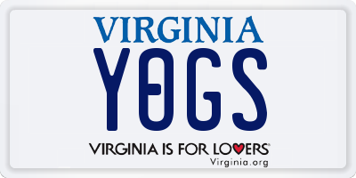 VA license plate YOGS