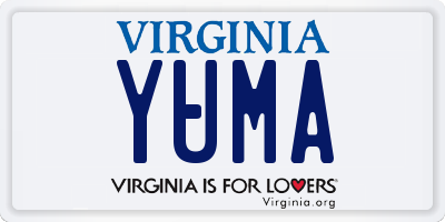 VA license plate YUMA