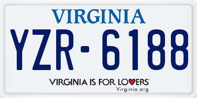 VA license plate YZR6188