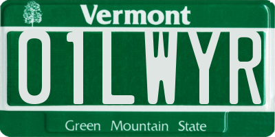 VT license plate 01LWYR