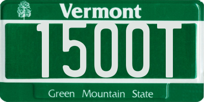VT license plate 1500T
