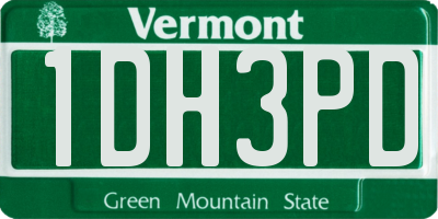 VT license plate 1DH3PD