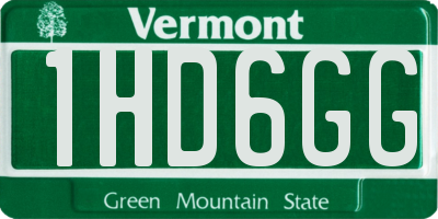VT license plate 1HD6GG