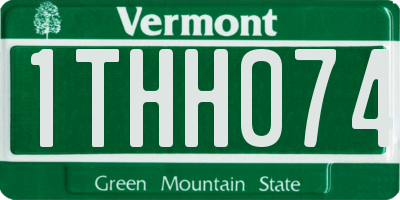 VT license plate 1THH074