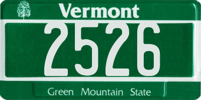 VT license plate 2526
