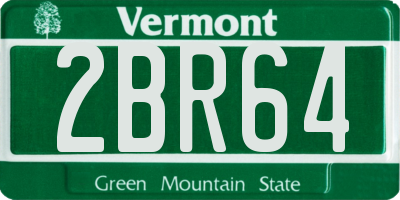 VT license plate 2BR64