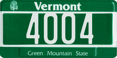 VT license plate 4004
