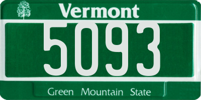 VT license plate 5093