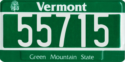 VT license plate 55715