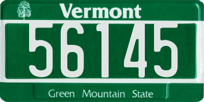 VT license plate 56145
