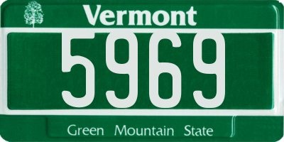 VT license plate 5969