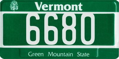 VT license plate 6680