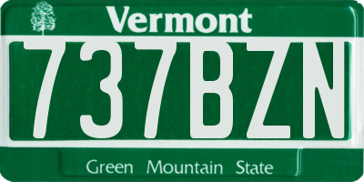 VT license plate 737BZN