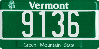VT license plate 9136