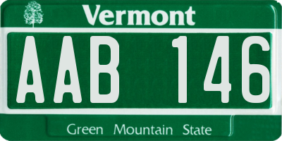 VT license plate AAB146