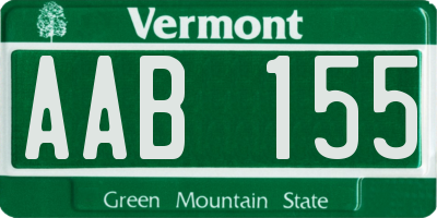 VT license plate AAB155