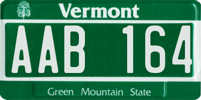 VT license plate AAB164