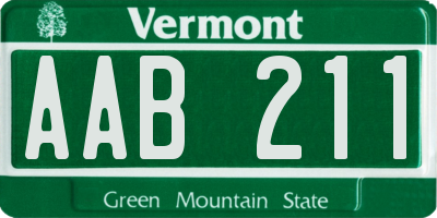 VT license plate AAB211