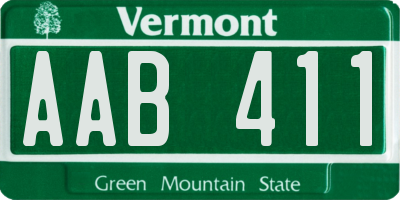 VT license plate AAB411