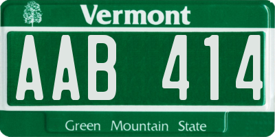 VT license plate AAB414