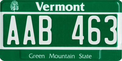 VT license plate AAB463