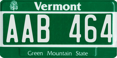 VT license plate AAB464