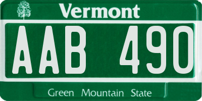 VT license plate AAB490