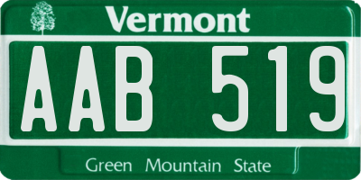 VT license plate AAB519