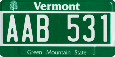 VT license plate AAB531