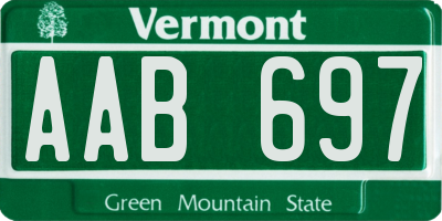 VT license plate AAB697