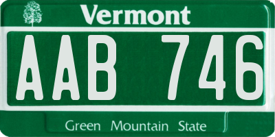 VT license plate AAB746