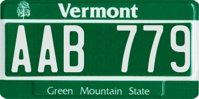 VT license plate AAB779